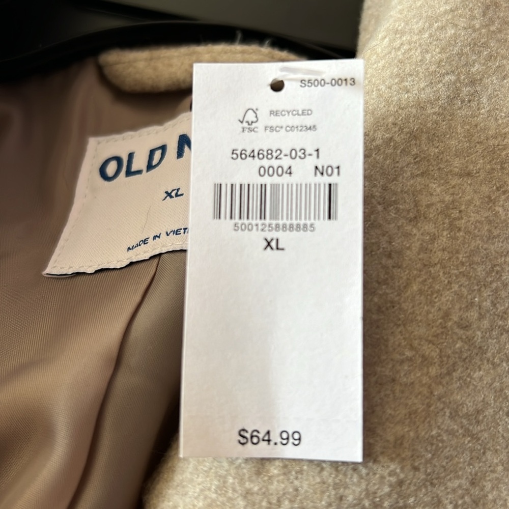 Old Navy Tan Women’s Pea Coat - New with Tags - Picture 6 of 6